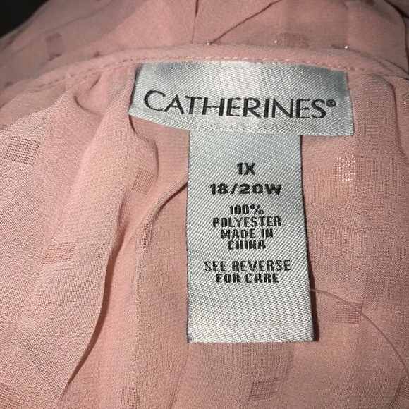 Catherines Accordion Semi-Sheer Pleated Top - Picture 3 of 4